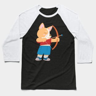 Archery Cute Puppy Dog Player - Kids gift graphic Baseball T-Shirt